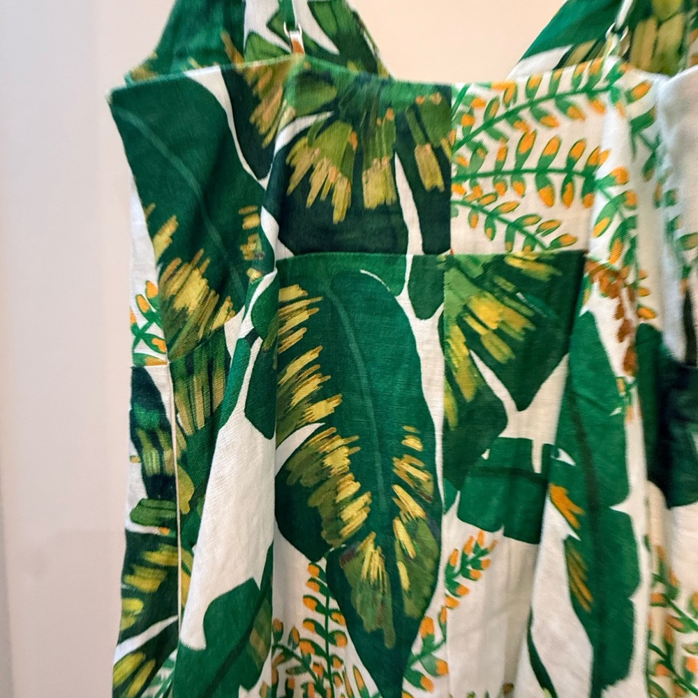 FARM Rio Green Leaf Print Mini Dress size Small - Picture 9 of 9